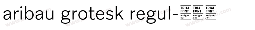 aribau grotesk regul字体转换